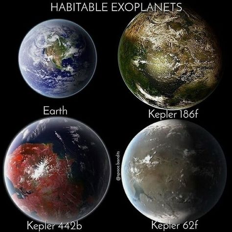 Astronomy on Instagram: "This is Earth compared to 3 (potentially) habitable exo planets elsewhere in the universe. An exo planet is a planet orbiting a foreign star outside of our own solar system. These planets were never known to exist prior to the late 1900’s. 1️⃣ Kepler 186f - 582 light years away 2️⃣ Kepler 442b - 1,100 light years away 3️⃣ Kepler 62f - 1,200 light years away These exo planets are crazy far away, taking over half a millennium for light to get to the first one. Even stil Planet Map, Lunar Lander, Lunar Surface, Lunar Landing, Astronomy Facts, Science Fact, Planets And Moons, Space Facts, Planets Art