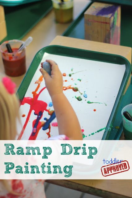 Toddler Approved!: 2 Simple Science Activities for Toddlers - ramp drip painting Simple Science Activities, Simple Machines Activities, Science Activities For Toddlers, Science For Toddlers, Toddler Curriculum, Tutorial Origami, Simple Science, Creative Curriculum, Pipettes