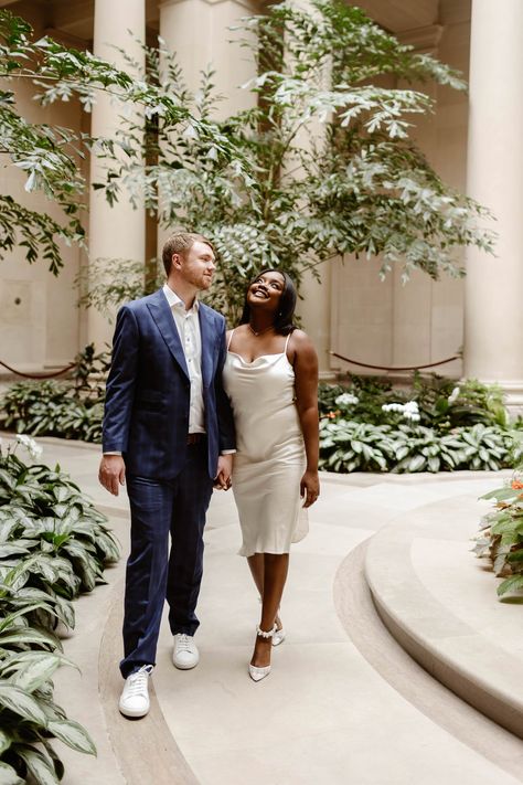 National Gallery of Art Engagement Session | Elopement Photographer | Chelsea and Austen had a sleek, modern, and romantic engagement session. Discover art gallery engagement photoshoot, romantic engagement outfits, DC engagement pictures, city engagement photoshoot ideas, and unique engagement photos. Book your east coast elopement photographer at julianawall.com Outdoor Couples Photography, Dc Elopement, Photo Posing, Photography City, Couples Posing, Unique Engagement Photos, Engagement Shots, Outdoor Couple, Engagement Pictures Poses