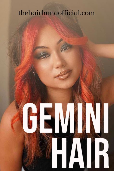 Harness that Gemini Energy: wild n' free. Gemini Hair Trend, Gemini Hair Styles, Gemini Hair Color, Gemini Energy, Gemini Hair, Vivid Hair Color, Gemini Woman, Hair Trend, Clean Hair