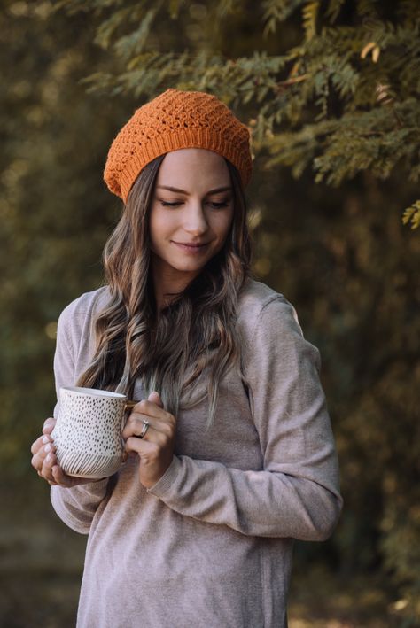 Pumpkin Pecan Slouchy Beret - I Like Knitting Winter Staples, Slouchy Beret, Baby Llama, Pumpkin Pecan, Cascade Yarn, Hat Knitting Patterns, Lace Pattern, Hat Pattern, Fall Outfit