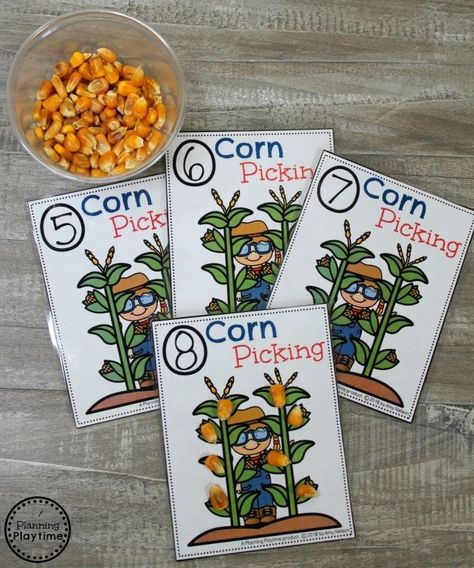 Corn Counting Preschool, Scarecrow Theme Preschool, Corn Preschool, Preschool Farm Activities, Farm Preschool Activities, Preschool Farm Theme, Farm Activities Preschool, Farm Week, Preschool Food