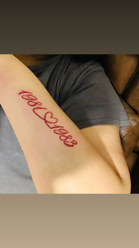 red ink tattoos #redinktattoo Red Name Tattoos For Women, 1 Of 1 Tattoo Red Ink, Small Red Tattoo, Red Ink Tattoos Small, Matching Relationship Tattoos, Red Flower Tattoos, Favorite Tattoos, Relationship Tattoos, Cross Tattoos For Women