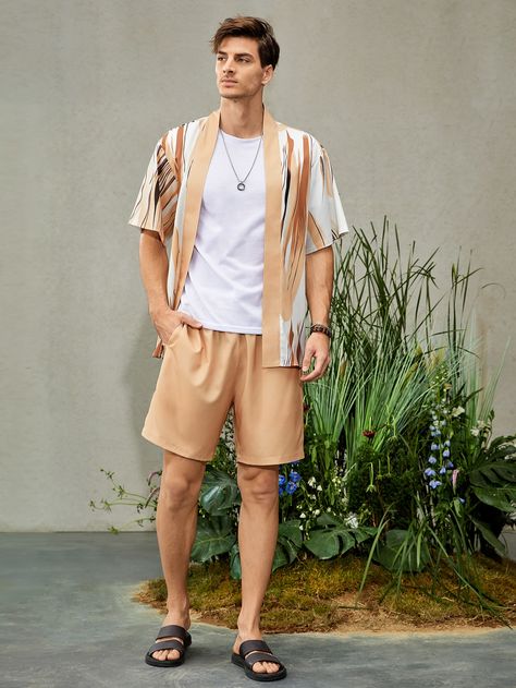 Fashion Outfits Men Summer, Aesthetic Summer Clothes Men, Greek Outfit, Picnic Outfit Summer, Italian Mens Fashion, Vintage Summer Outfits, Men's Summer Outfit, Men Casual Summer, Mens Shorts Outfits