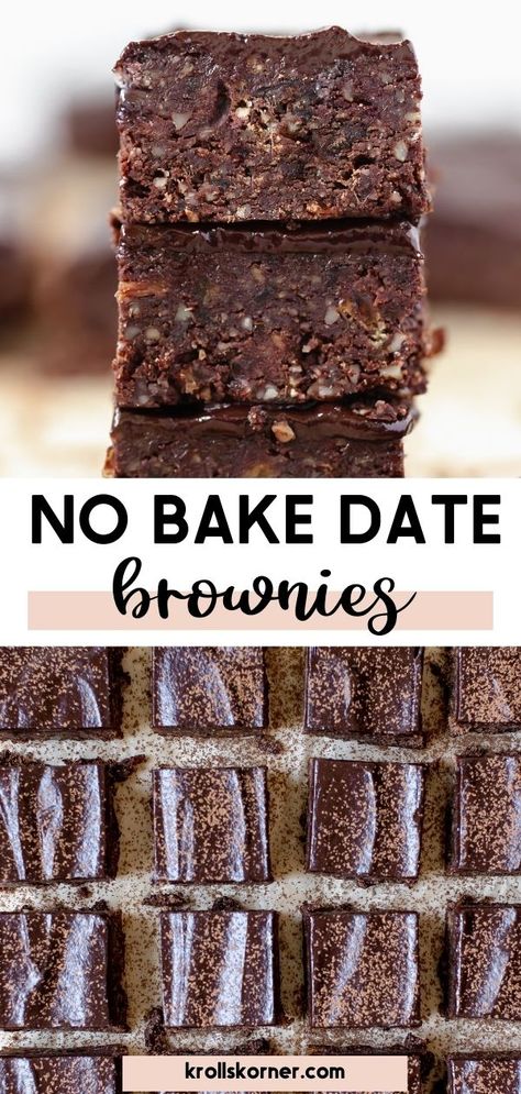 date brownies on parchment paper Desserts With Dates, Date Recipes Healthy, Date Recipes Desserts, Date Brownies, Healthy Harvest, Unsweetened Cocoa Powder, Healthy Brownies, Date Recipes, Healthy Treat