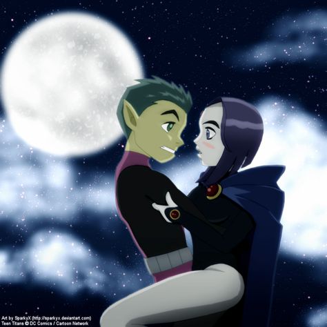 Beastboy X Raven, Beastboy And Raven, Beast Boy X Raven, Raven And Beast Boy, Beast Boy And Raven, Teen Titans Love, Raven Beast Boy, Starfire And Raven, Original Teen Titans