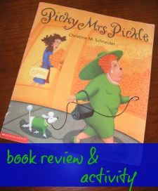 Book Review and Activity for Preschool age;  Picky Mrs. Pickle Story Bags, Fun Writing Prompts, Preschool Mom, Activity For Preschool, Feeding Therapy, Family Connection, Teaching Language, Literacy Games, Preschool Literacy