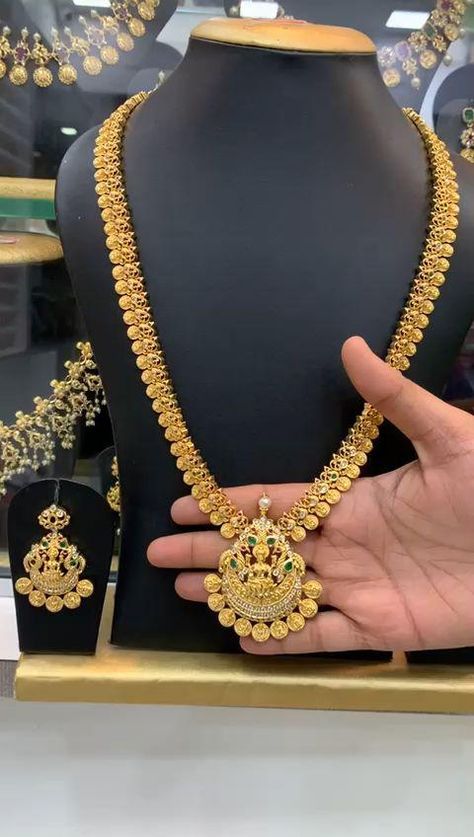 Latest black beads necklace for sale |price -2020/-|to place order whatsapp-9177993969 One Gram Gold Long Haram With Price, Haaram Designs Gold Latest Simple, Latest Gold Haaram Designs, Latest Necklace Designs Gold 2023, Necklaces Designs Jewellery Gold, Latest Long Chain Necklace Gold Indian, Gold Fashion Necklace Long, Long Chains Indian Gold Bridal, 20grams Gold Necklace Designs Latest