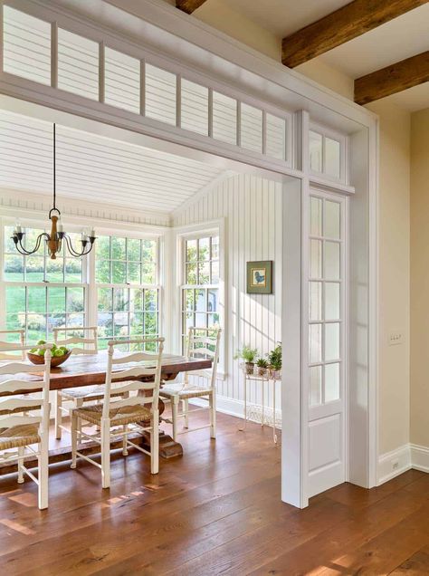 Sunroom Dining Room, Sunroom Dining, Clad Home, Classical Design, Countryside House, Room Additions, Historic Preservation, Stone House, Residential Design