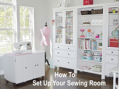 Sewing Office Room, Ikea Sewing Rooms, Small Sewing Rooms, Ikea Craft Room, Sewing Room Furniture, Sewing Room Inspiration, Ikea Crafts, Small Craft Rooms, Sewing Room Storage