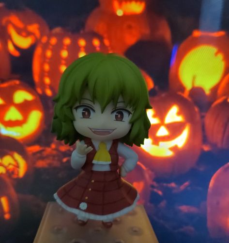 Touhou Figures, Yuuka Kazami, Touhou Characters, Carve A Pumpkin, Touhou Anime, Bad Apple, Keep Dreaming, A Pumpkin, Anime Figures