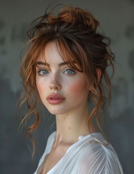 Woman Figure Reference, Hairstyle With Bangs, Dramatic Hair, Night Hairstyles, Edgy Pixie Cuts, Romantic Curls, Romantic Updo, Romantic Hairstyles, Medium Length Hair With Layers