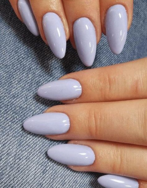 Nails Inspiration Simple, Almond Nails French, Purple Nail, Almond Nails Designs, Nails 2020, Summer Acrylic Nails, Accent Nails, Chic Nails, Powder Nails