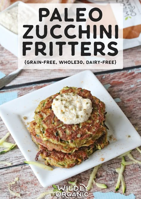 Dairy Free Zucchini Fritters, Paleo Zucchini Recipes, Paleo Zucchini, Zucchini Fritters Recipe, Clean Eating Recipe, Healthy Meals And Snacks, Breakfast Routine, Zucchini Fritters, More Veggies