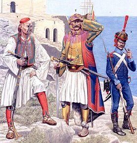 Private and officer of  Albanian Regiment.  1808-1813.  Chasseur of Septinsular  Battalion, 1808-1812. Taiping Rebellion, Historical Drawings, Imperial China, Boxer Rebellion, Albanian Culture, Historical Warriors, Taiping, Ancient Warfare, Late Middle Ages