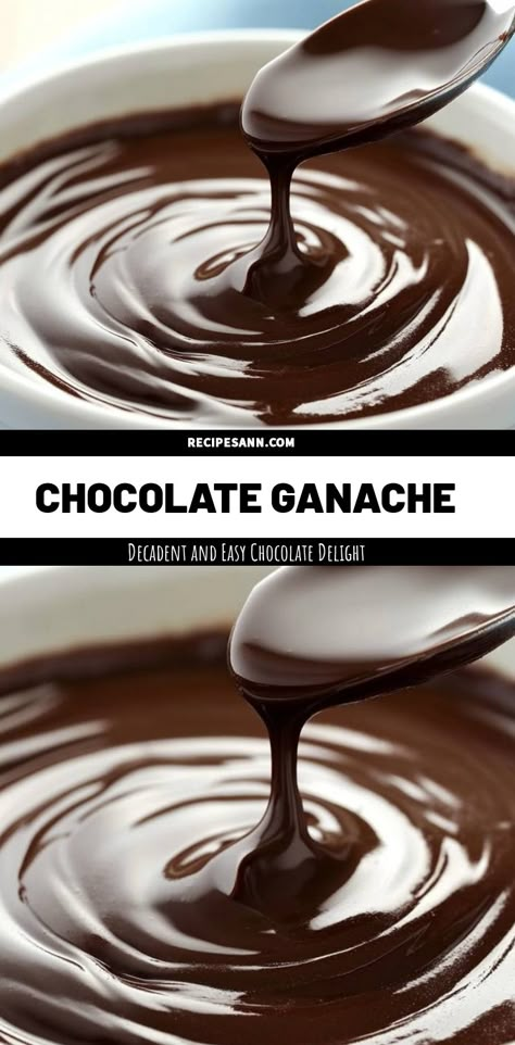 I can't get enough of this rich and creamy chocolate ganache! It's so easy to make and adds a decadent touch to any dessert. Perfect for drizzling over cakes or as a filling for pastries. You won’t believe how simple it is to whip up this chocolate delight! Pourable Chocolate Ganache, Chocolate Hazelnut Ganache, Best Chocolate Ganache Recipe, Nutella Ganache Recipe, Chocolate Drizzle For Cake, How To Make Chocolate Ganache, Chocolate Ganache Recipe Easy, Ganache Drip Recipe, Ganache For Cake