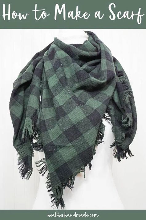 Diy Blanket Scarf, Advanced Sewing Projects, Valintines Day, Plaid Flannel Fabric, Make A Blanket, Scarf Ideas, Machines Fabric, Diy Scarf, Blanket Diy