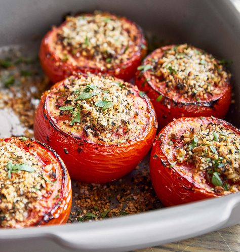 French Stuffed Tomatoes, Stuffed Tomatoes Recipes Baked, Stuffed Tomatoes Recipes, Tomatoes Provencal, Stuffed Veggies, Keto Sides, Stuffed Tomatoes, Tomato Bread, Provence Style