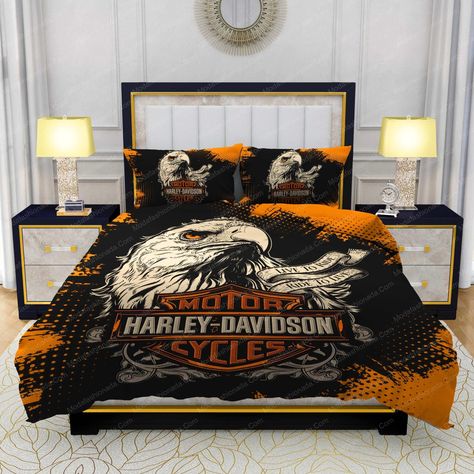 Click link to buy it: . ✔ Fast shipping. ✔ Limited design. Bedding set is a must-have for any luxury home. From the beautiful fabrics to the intricate details, our bedding set set is sure to beautify your bedroom and allowing a comfortable night’s Harley Davidson Bedding, Bed Coverings, Harley Davidson Decor, Turtle Tattoos, Harley Davidson Merchandise, Fine Bedding, 3d Bedding, High Quality Bedding, Soft Bedding