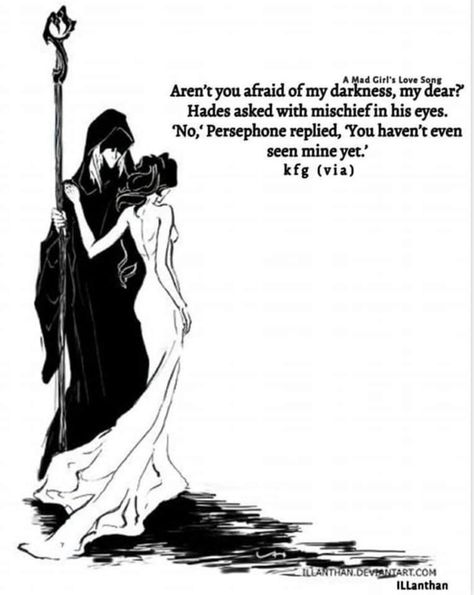 Mythology Poetry, Dark Couple, Persephone And Hades, Goth Quotes, Writing Fantasy, Qoutes About Love, Awakening Quotes, Divine Mother, Hades And Persephone