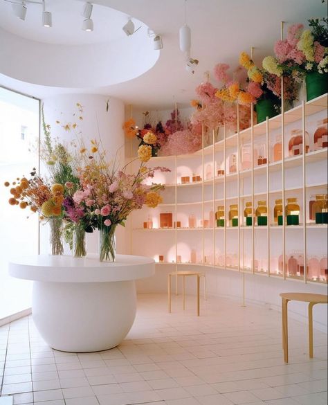 Home Flower Studio, Small Flower Shop Interiors, Flower Shop Interiors Design Florists, Modern Flower Shop, Florist Shop Interior, Gift Shop Interiors, Flower Shop Interiors, Florist Studio, Flower Cafe