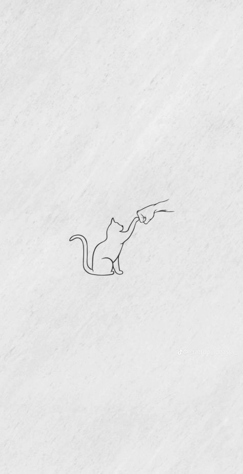 Minimal Cat Tattoo Ideas, Cute Small Cat Tattoos, Pet Tattoos Cat Memorial, Cat Tattoo Men, Karma Is A Cat Tattoo, Memorial Cat Tattoos, Lost Cat Tattoo, Tato Cat, Cat Tattoos Simple