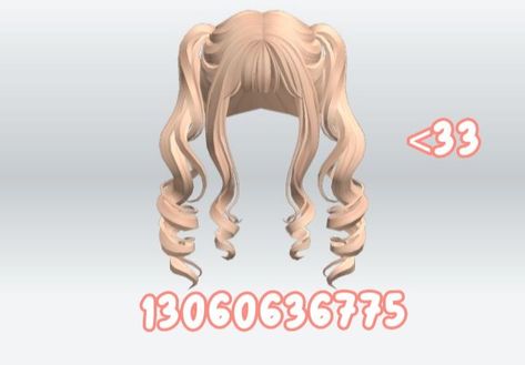 <3 Curly Blonde Hair Codes For Berry Ave, Spa Codes Berry Ave, Berry Avenue Blonde Hair Codes Pigtails, Ponytail Codes Berry Ave, Curled Hair Blonde, Blonde Hair Roblox, Blonde Hair Codes, Cute Blonde Hair, Brookhaven Codes