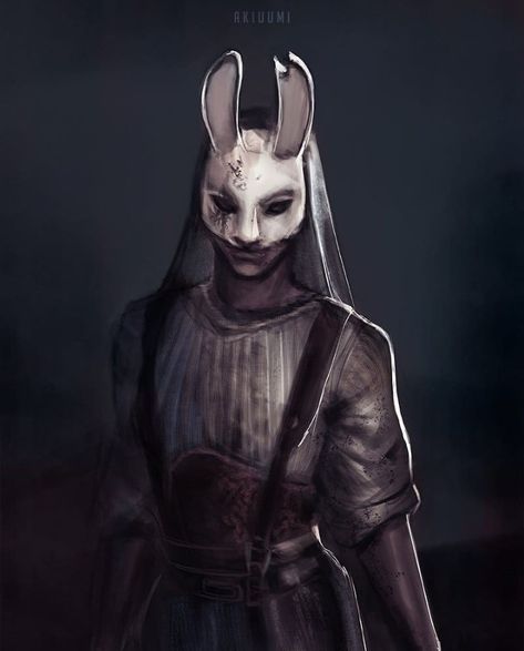 Huntress Dbd, Mask Girl, Bunny Face, Cute Doodle Art, Cute Doodles, Pictures To Draw, Resident Evil, Dark Fantasy, Anime Fanart