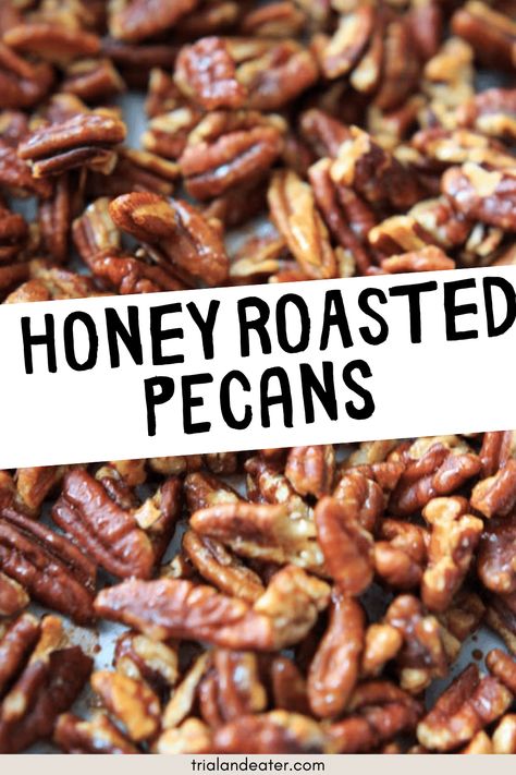 Roasted Pecans Recipe, Salted Pecans, Pecan Recipe, Honey Roasted Pecans, Flavored Nuts, Glazed Pecans, Gluten Free Vegetarian Recipes, Roasted Walnuts, Crunchy Salad