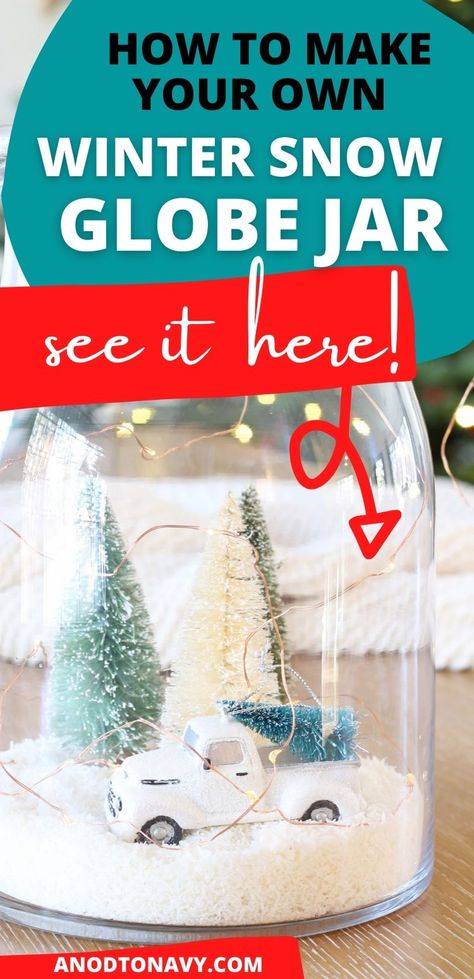 Dry Snow Globes Diy, Diy Christmas In A Jar, Snow Globes Diy, Christmas Jars Decorations, Snow Globe Mason Jar, Jar Decorations, Winter Snow Globe, Globe Diy, After Christmas Sales