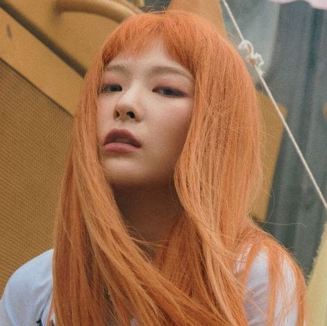 Red Velvet Smtown, Seulgi Icons, Hair Icon, Red Velvet Seulgi, Velvet Hair, The Queens, August 26, Orange Hair, Iconic Photos