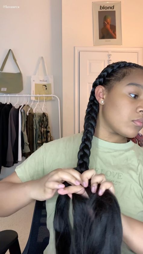 NURÉA | watch me do feed in dutch braids for the first time how did i do ? edges tutorial coming soon ! 🙉 - products - one pack of braiding hair… | Instagram Stitch Dutch Braids, How To Do Two Braids With Weave, How To Do 2 Braids With Weave, Dutch Braids For Black Women, 2 Feed In Braids Tutorial, Loose French Braids Two, How To Do Two French Braids, Two Braid Styles For Black Hair, Easy Pretty Braid Hairstyles