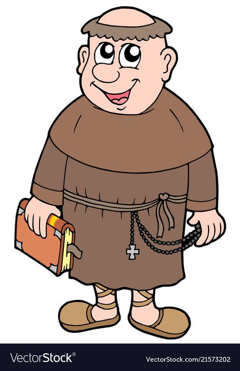 Cartoon monk Royalty Free Vector Image - VectorStock Sketch Style Tattoos, Single Image, Charlie Brown, Free Vector Images, Png Images, White Background, Vector Images, Vector Free, Vector Illustration