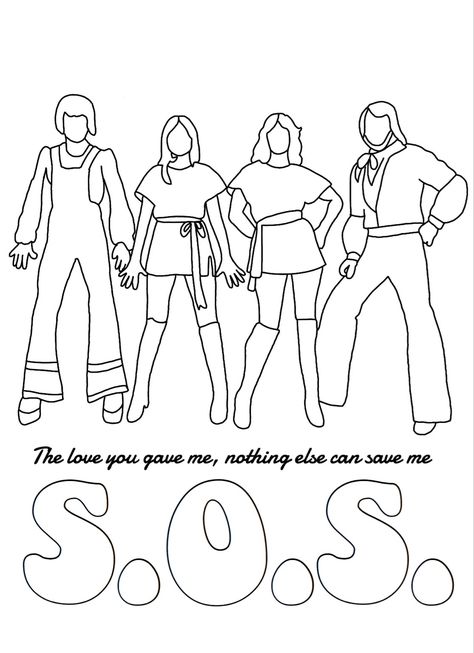 #abba #mammamia #groovy #60s #70s #popculture #coloringpages #lyrics #lineart Doodle Art Coloring Pages, Groovy Coloring Pages, Doodle Wedding, Vinyl Record Art Ideas, Art Coloring Pages, Silhouette Tattoos, Whimsical Illustration, Coloring Book Art, Colouring Books