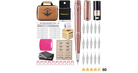 Amazon.com: Permanent Makeup Wireless Tattoo Machine Kit With 15 pcs Cartridge Needles Microblading Supply for Eyebrow Lip Eyeliner Ombre Powder Brows Microshading Supplies(Pink PMU Tattoo Kit) : Beauty & Personal Care Ombre Powder Brows, Hairline Tattoos, Lip Eyeliner, Pencil Tattoo, Posting Ideas, Powder Brows, Tattoo Machine Kits, Permanent Makeup Machine, Pink Tattoo