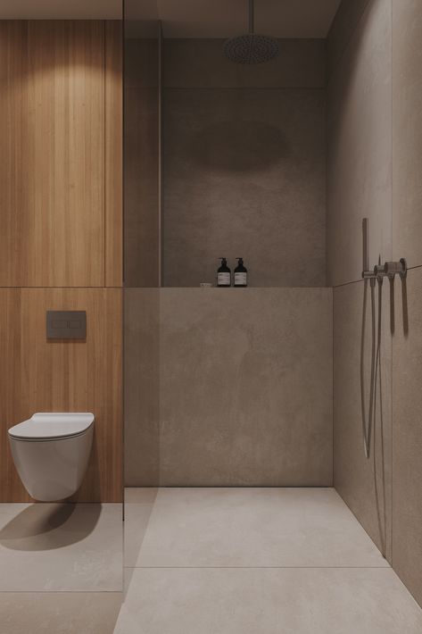 Bad Inspiration Modern, Minimalist Toilet Design, Modern Minimalist Toilet, Minimalist Bathroom Inspiration, Minimalist Toilet, Minimal Bathroom Design, Toilet Interior, Minimalist Toilets, Minimalistic Bathroom