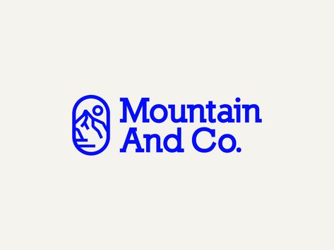 Mountain and Co logo by Nick Lewis on Dribbble And Co Logo, 4 Letter Logo, Heraldry Logo, Iq Logo, Mountain Branding, Mountain Logo Design, Outdoor Branding, Tent Logo, Adventure Logo Design