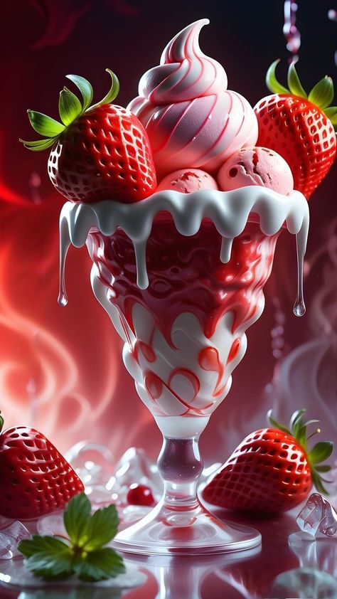 Ice Cream Pictures, Cute Wallpapers For Android, Ice Cream Wallpaper, Chocolate Recipes Homemade, Colorful Desserts, Food Art Photography, Yummy Ice Cream, Fruit Photography, Food Wallpaper