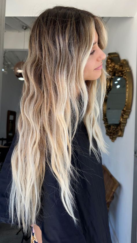 Hair For Summer Color, Beach Blonde Surfer Hair, Surfer Blonde Hair Balayage, Surf Blonde Balayage, The Salty Blonde Hair, Surfer Balayage Hair, Surfer Blonde Hair Highlights, Wet Balayage Blonde, Surfer Hair Color