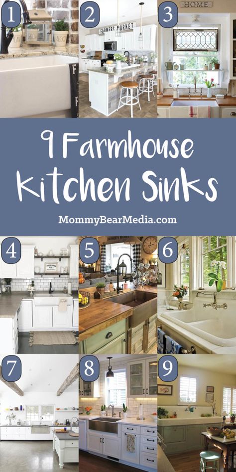 Farmhouse Kitchen On A Budget, Farmhouse Kitchen Diy, Trendy Farmhouse Kitchen, Kitchen Sink Organization, Sink Ideas, Apron Sink, Quotes Ideas, Farmhouse Kitchen Cabinets, Farmhouse Kitchen Design