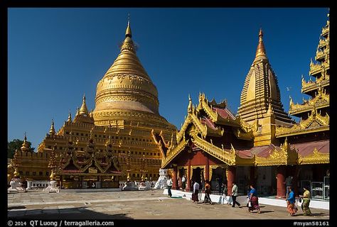 Shwezigon Pagoda. Bagan, Myanmar (color) Bagan Pagoda, Shwezigon Pagoda, Bagan Myanmar, Color Pictures, Bagan, Beautiful Nature Wallpaper, Burj Khalifa, Nature Wallpaper, Colorful Pictures