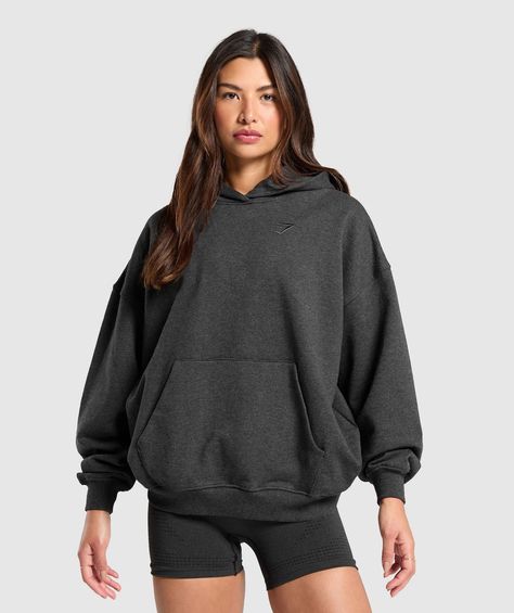 Gymshark Rest Day Sweats Hoodie - Black Marl | Gymshark Gym Shark Hoodie, Gymshark Rest Day, Gymshark Outfit, Gymshark Hoodie, Athletic Dresses, Shark Hoodie, Gym Shark, Gym Hoodie, Rest Day