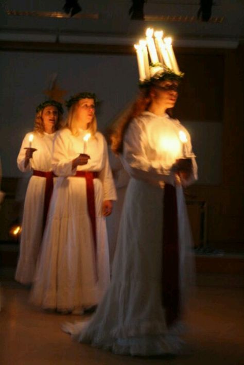 St Lucia Sweden, St Lucia Day Sweden, Swedish Culture Aesthetic, Lucia Sweden, Lucia Aesthetic, Sankta Lucia, Santa Lucia Day, Finnish Christmas, Swedish Culture