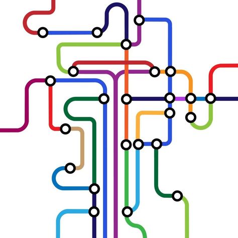 Colorful abstract subway map Subway Map Design, Train Map, Metro Map, Stall Shower, Subway Map, Stall Shower Curtain, Neo Geo, Subway Train, U Bahn