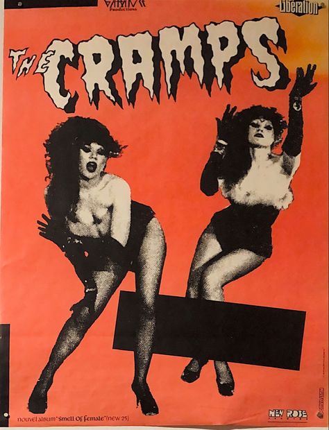 The Cramps Wallpaper, Vintage Punk Poster, The Kinks Poster, Vintage Rave Posters, Punk Posters 70s, The Cramps Poster, 70s Poster Design, New Wave Aesthetic, Punk Poster Design