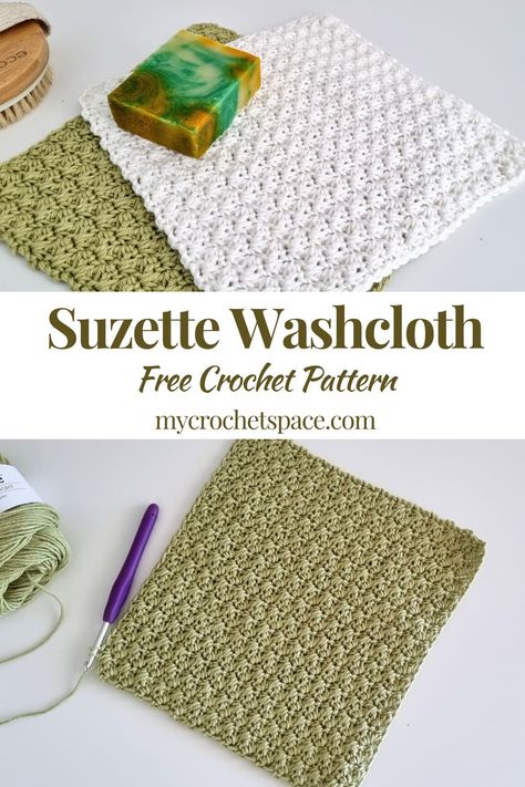 Single Crochet Washcloth, Crochet Cotton Washcloth Pattern, Crocheted Dish Cloths Patterns Free, Easy Crochet Washcloth Pattern Free, Washcloth Crochet Pattern Free, Crochet Dish Cloth Free Pattern Easy, Crochet Dish Cloth Free Pattern Beginner, Crochet Practical Ideas, Crochet Washcloth Free Pattern Easy