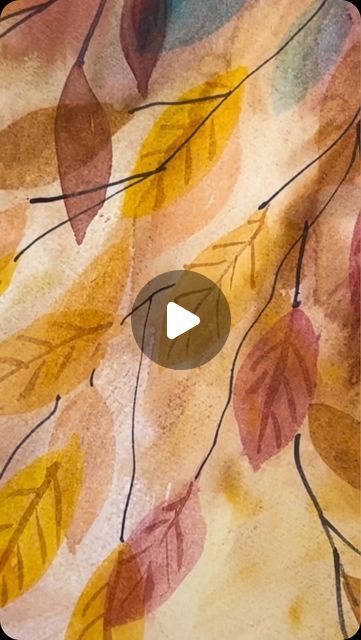 Artist/ teacher/ illustrator on Instagram: "Falling leaves! 🍂 having fun with watercolor with this simple and semi abstract tutorial today on my YouTube! Go check it out - link in profile.
.
.
.
 .
.
.
.
.
.
#watercolor #artoftheday #watercolorpainting #watercolorartist #reel #paintingprocess #carveouttimeforart" Falling Painting, Leaves Art, Autumn Painting, Falling Leaves, Illustrators On Instagram, Painting Process, Watercolor Artist, Having Fun, Art Day