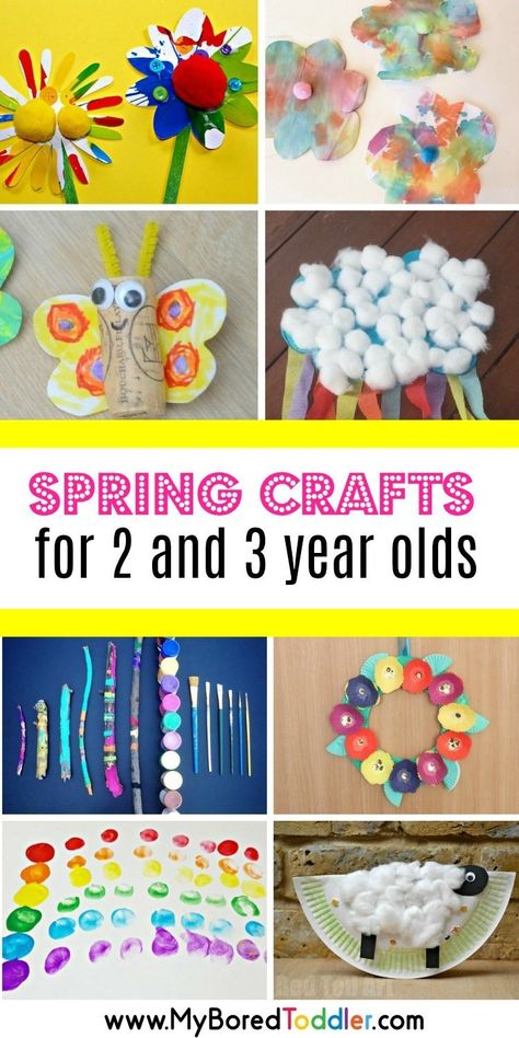 Spring crafts for 2 year olds and 3 year olds. Great spring crafts for toddlers and preschoolers Easy Spring Crafts, Spring Toddler Crafts, Jar Projects, Spring Toddler, Crafts For Toddlers, Toddler Arts And Crafts, Baby Activities, Spring Crafts For Kids, Toddlers And Preschoolers