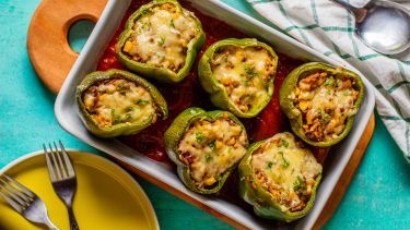 Stuffed Bell Peppers Recipe - Food.com Low Carb Stuffed Bell Peppers, Stuffed Bell Peppers Recipe, Low Carb Stuffed Peppers, Rice A Roni, Lunch Wraps, Bell Pepper Recipes, Stuffed Pepper, Low Carb Diets, Spanish Rice