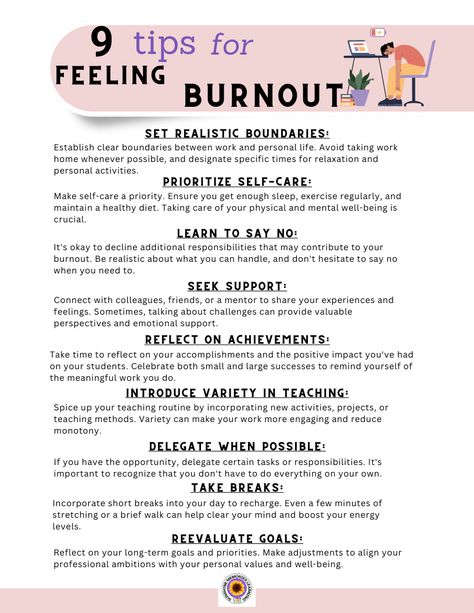 Burnout Worksheet, Teacher Burnout, Tips For Teachers, Compassion Fatigue, Staff Appreciation Gifts, Mental Health Activities, Avoid Burnout, Teaching Third Grade, Teacher Support